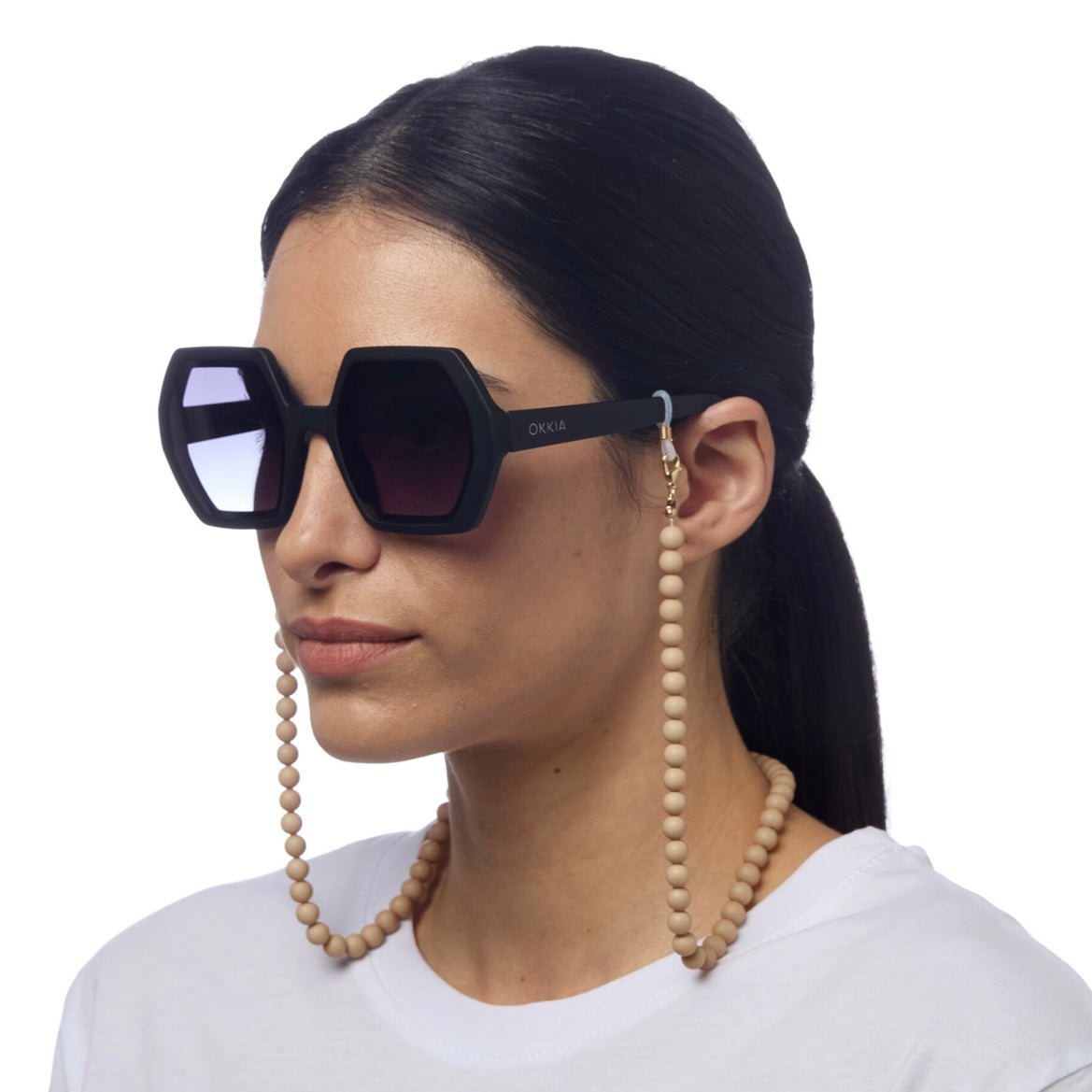 Chaînette Lunette Perles