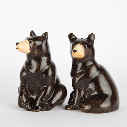 Salière et poivrière ours noir – 1 set