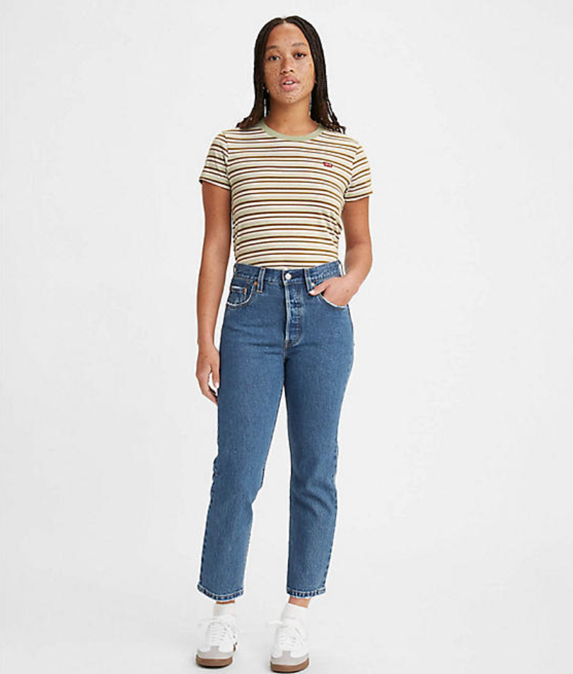 LEVI'S WOMEN 501® ORIGINAL CROPPED JEANS - JAZZ POP