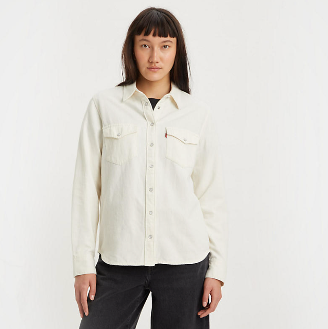 LEVI'S WOMEN ICONIC WESTERN SHIRT - ECRU CREW 4