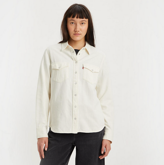 LEVI'S WOMEN ICONIC WESTERN SHIRT - ECRU CREW 4
