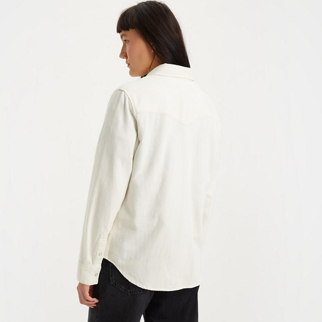 LEVI'S WOMEN ICONIC WESTERN SHIRT - ECRU CREW 4