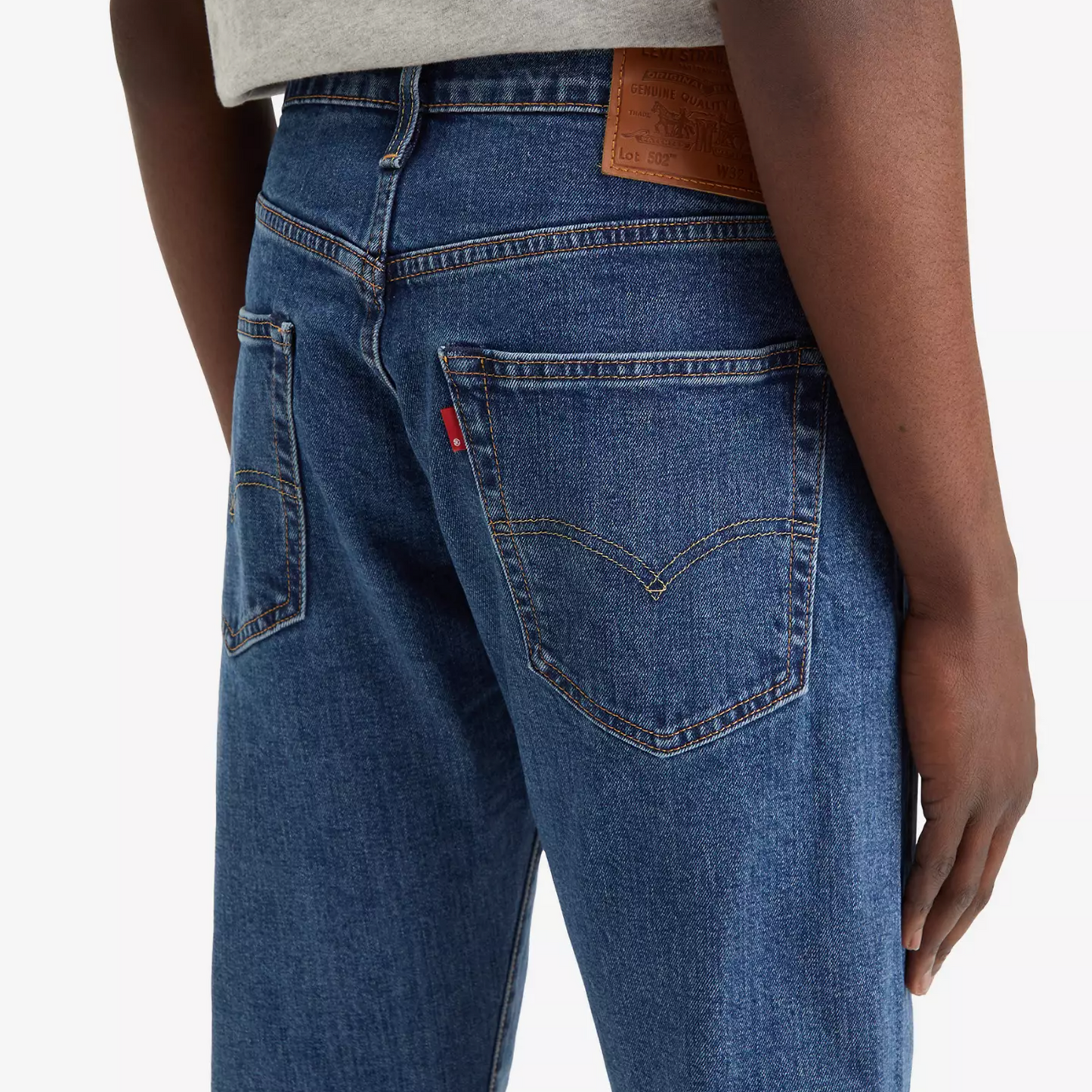 LEVI'S MEN 502 taper stonewash stretch t2