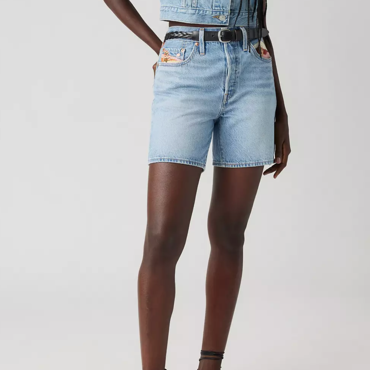 Short Jean 501® Original Taille Haute Mi-cuisse