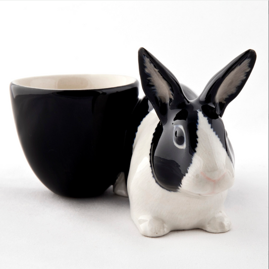 Dutch Rabbit Egg Cup black and white
