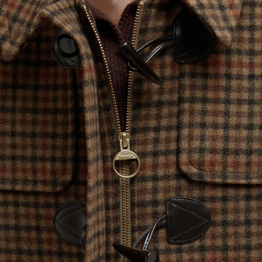 MELODY CHECK WOOL DUFFLE COA