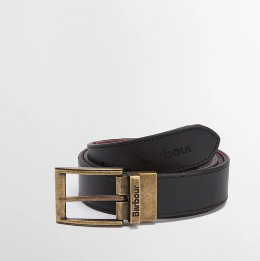 REVERSIBLE TARTAN LEATHER BELT