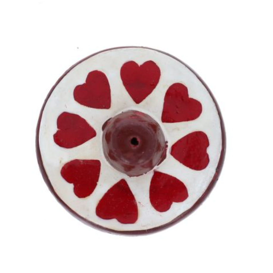 Porte encens coeur rouge