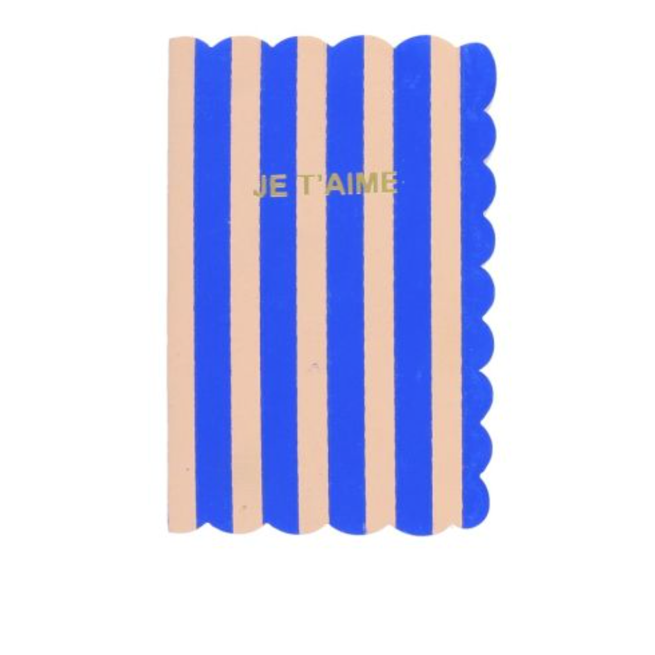 Carnet rayé Je t'aime