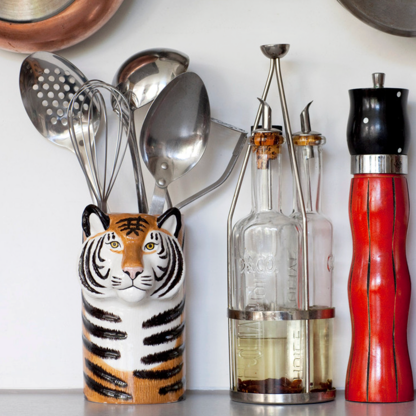 Tiger Utensil Pot