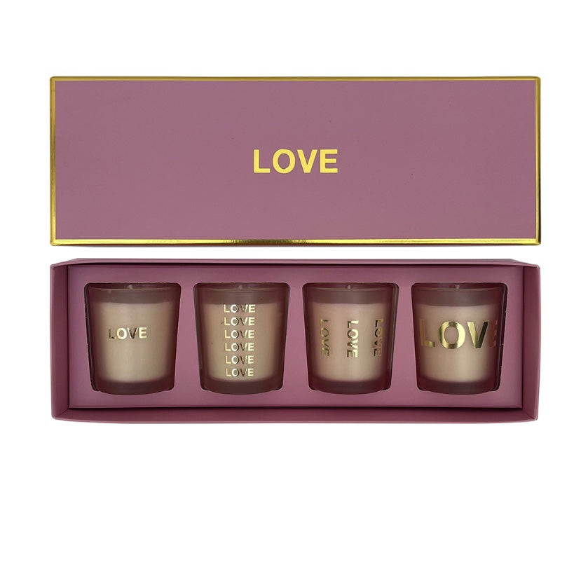 Coffret 4 bougies message