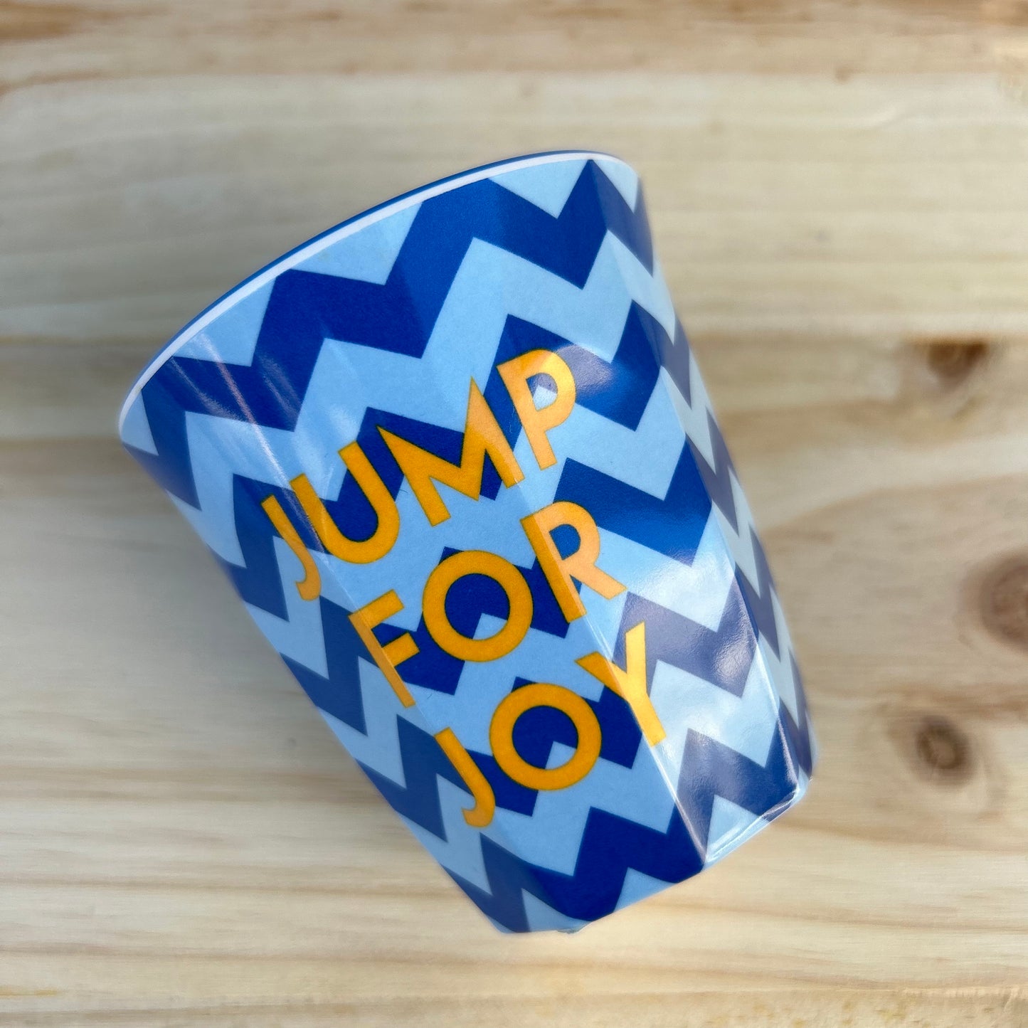 Gobelet en mélamine - Bleu Rayé