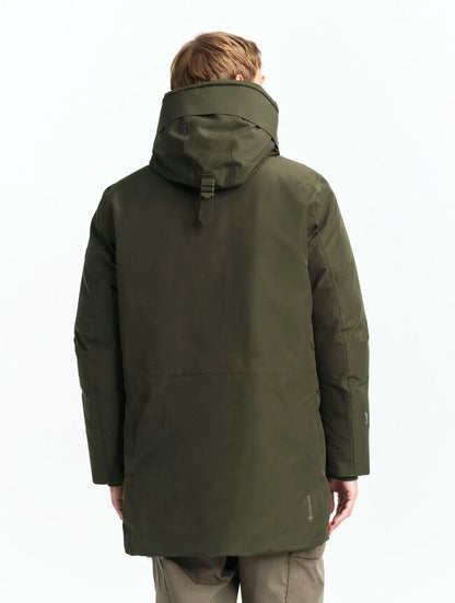 AIGLE - Parka GORE-TEX® ultra-chaude longue à capuche matelassée - Kaki