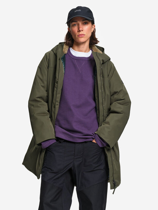 AIGLE - Parka MTD® & REPREVE® matelassée mi-longue à capuche - Kaki