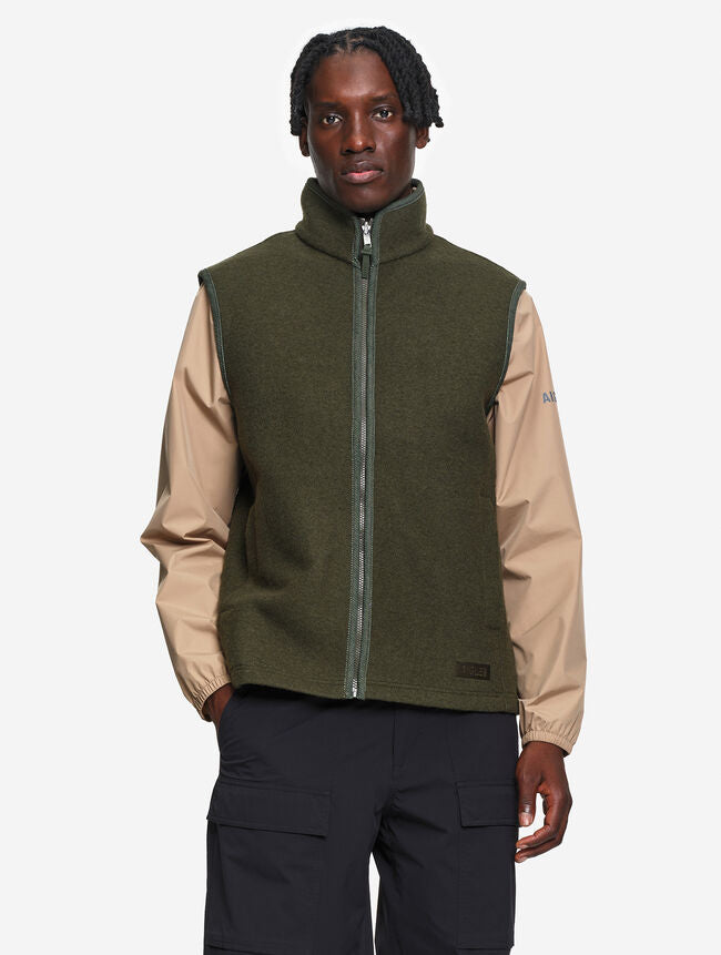AIGLE - Veste sans manches en laine mélangée T-KIT® - Kaki