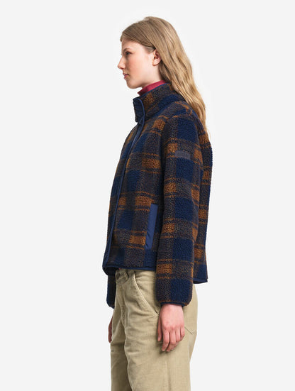 AIGLE - Blouson jacquard en sherpa - Bleu