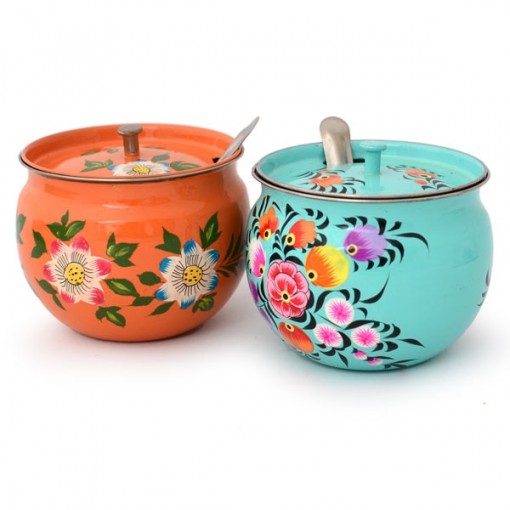 Boîte à sucre peinte