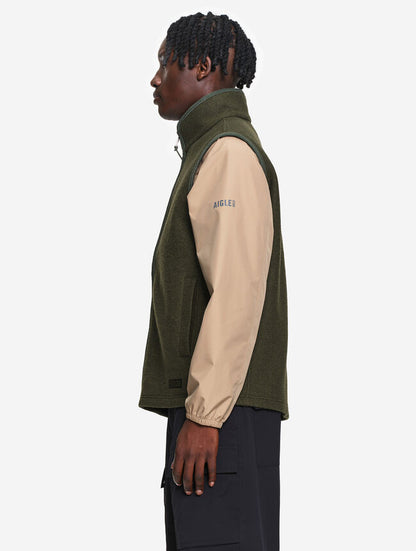 AIGLE - Veste sans manches en laine mélangée T-KIT® - Kaki