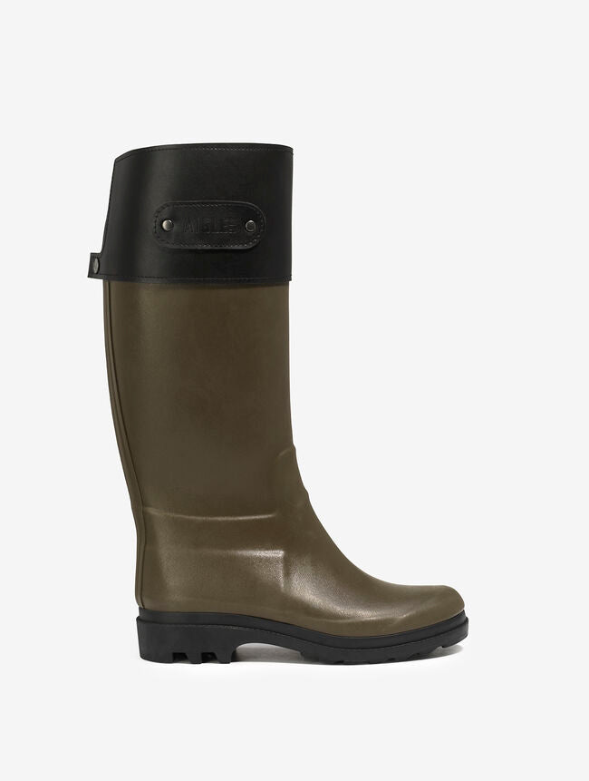 AIGLE - Botte de pluie Cottage esprit country-club - Kaki