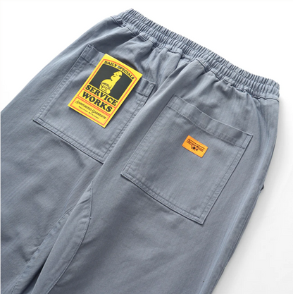 Pantalon Herringbone Bleu