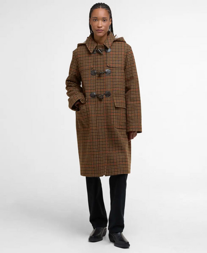 MELODY CHECK WOOL DUFFLE COA