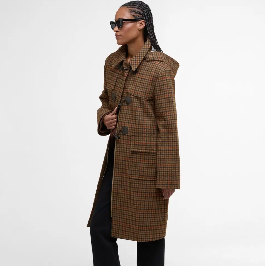 MELODY CHECK WOOL DUFFLE COA