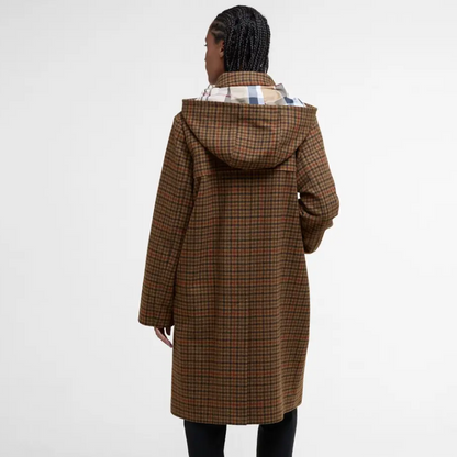 MELODY CHECK WOOL DUFFLE COA