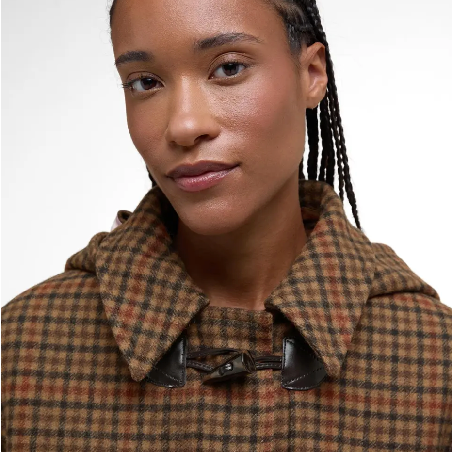 MELODY CHECK WOOL DUFFLE COA