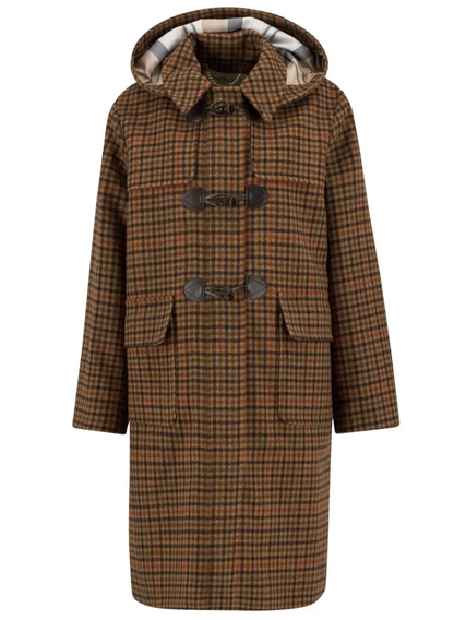 MELODY CHECK WOOL DUFFLE COA