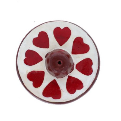 Porte encens coeur rouge