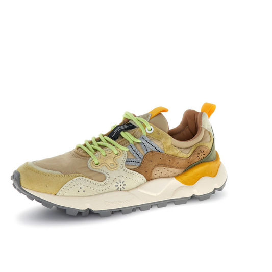 YAMANO 3 UNI SUEDE/NYLON PALE YELLOW-LIGHT BEIGE-OFF WHITE