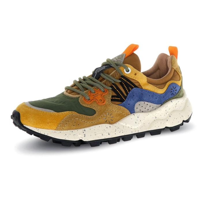 YAMANO 3 UNI SUEDE/NYLON YELLOW-KAKY-BEIGE