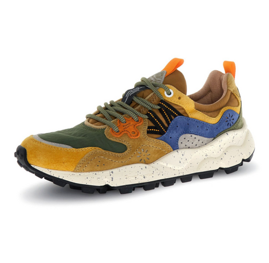 YAMANO 3 UNI SUEDE/NYLON YELLOW-KAKY-BEIGE