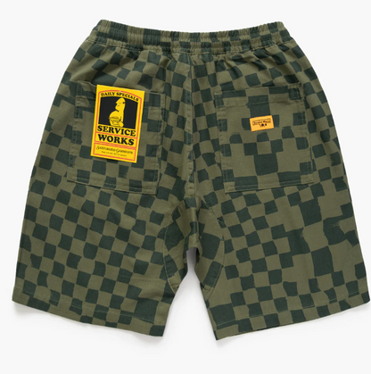 PRINTED CHEF SHORT Olive checker