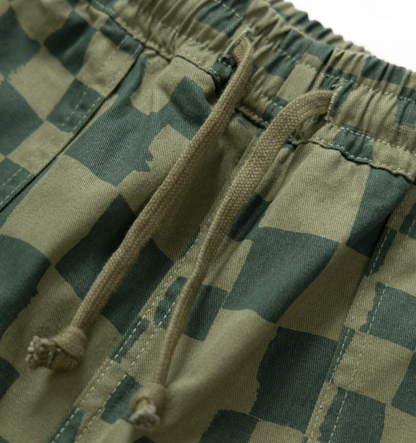PRINTED CHEF PANTS Olive Checker
