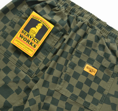 PRINTED CHEF PANTS Olive Checker