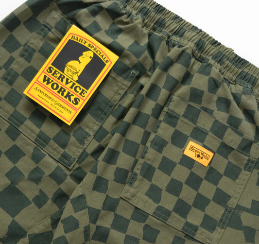 PRINTED CHEF PANTS Olive Checker