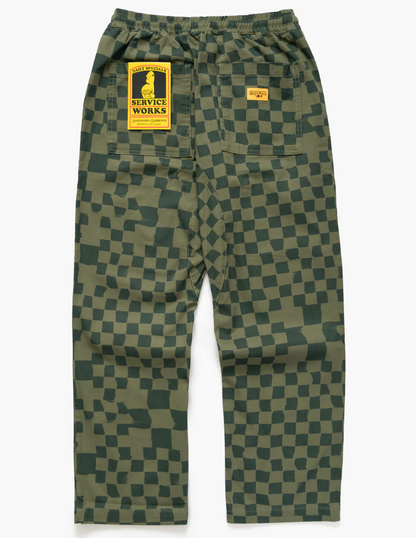 PRINTED CHEF PANTS Olive Checker