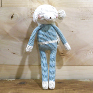Patti Oslo - Doudou Baby souris bleue - 25 cm