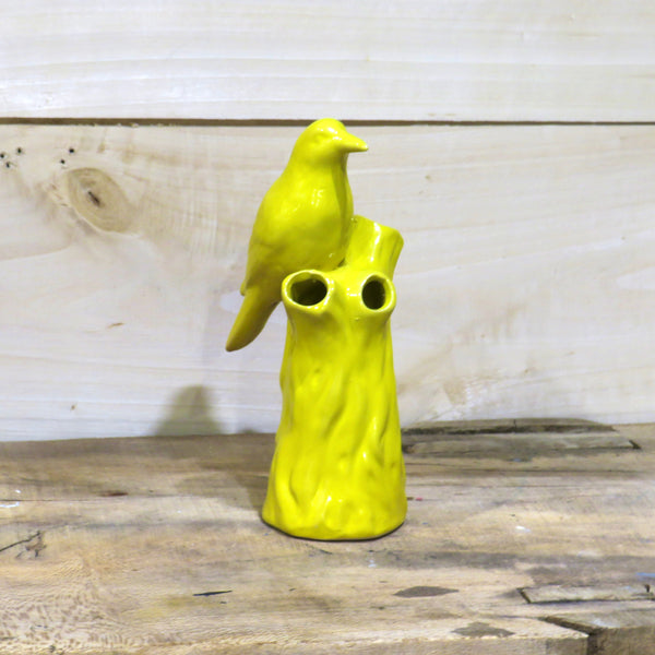 Vase soliflore oiseau en céramique