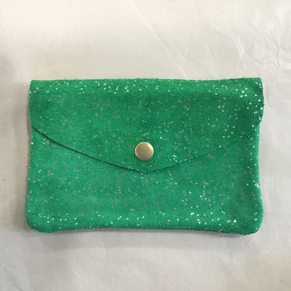 Pochette cuir et strass