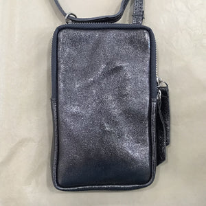 Pochette à portable en cuir à paillette