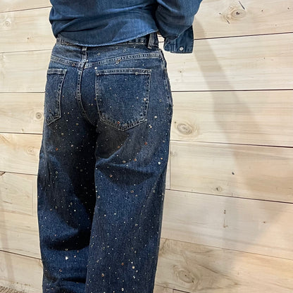 Denim bleu qui brille