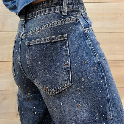 Denim bleu qui brille