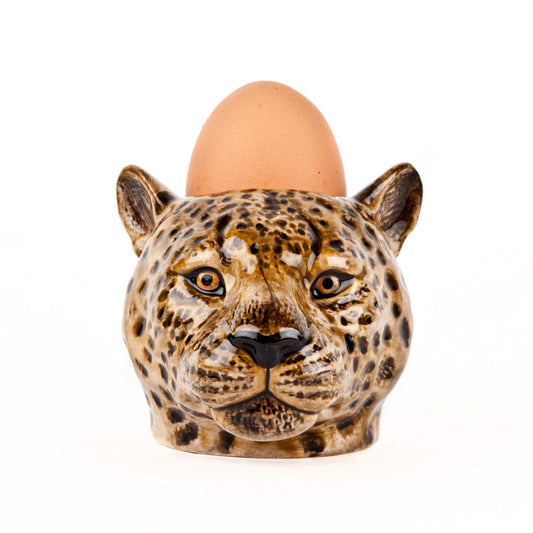 Coquetier tête de léopard