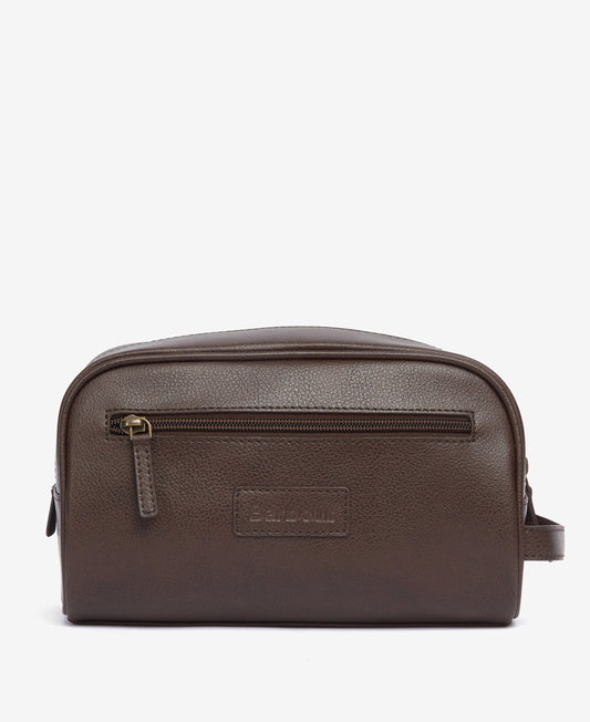 BARBOUR - Leather Washbag