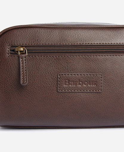 BARBOUR - Leather Washbag