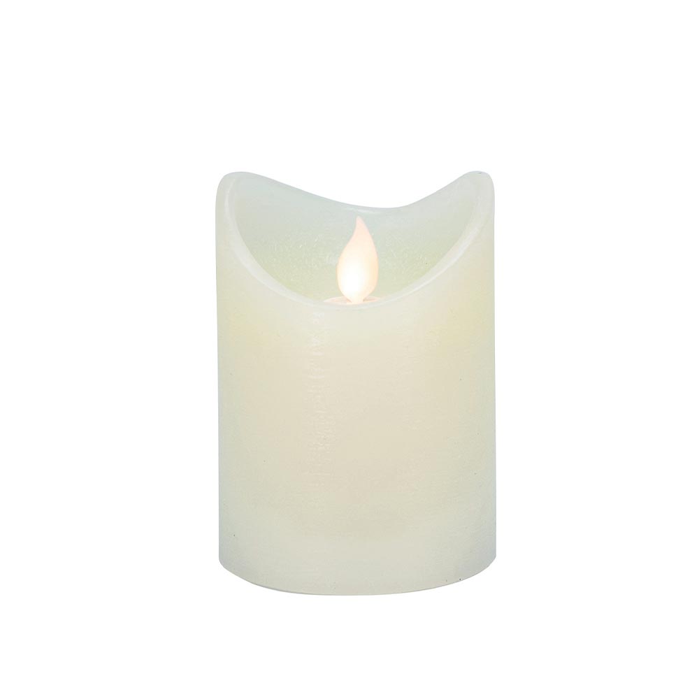 Bougie LED rustique ivoire