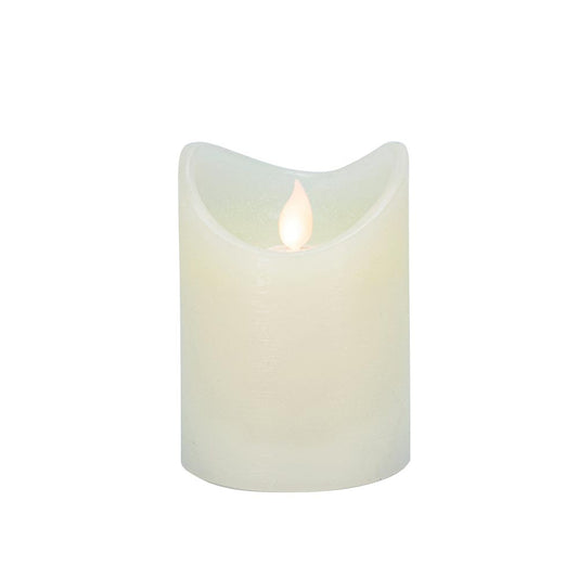 Bougie LED rustique ivoire