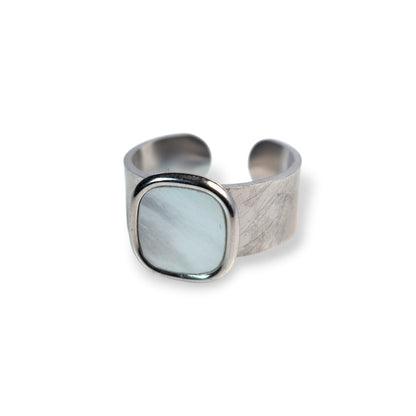 Bague carré blanc